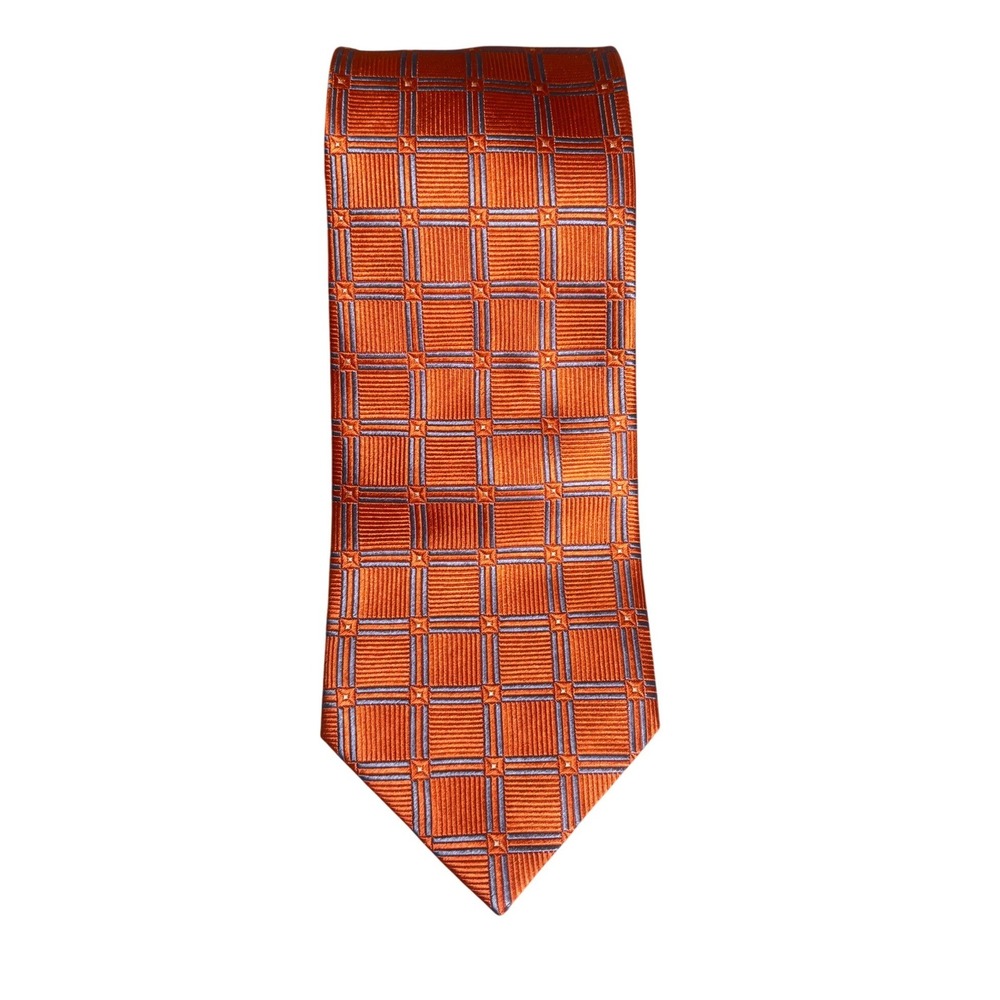 Jos. A. Banks Mens Neck Tie Executive Collection Orange Purple 60" Professional - Picture 4 of 6